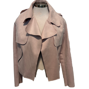 Kut pink faux suede jacket sz S